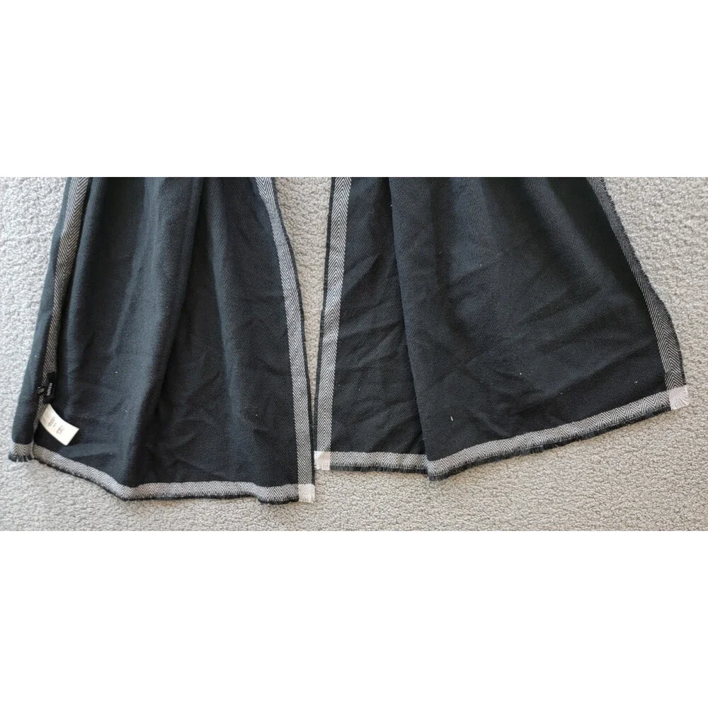Alfani Herringbone Scarf Men’s One Size Black Contrast Border Detail